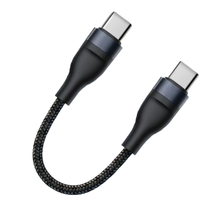 Short Charger Cable USB-C to USB-C PD 66W Braided for Samsung Android Heavy Duty