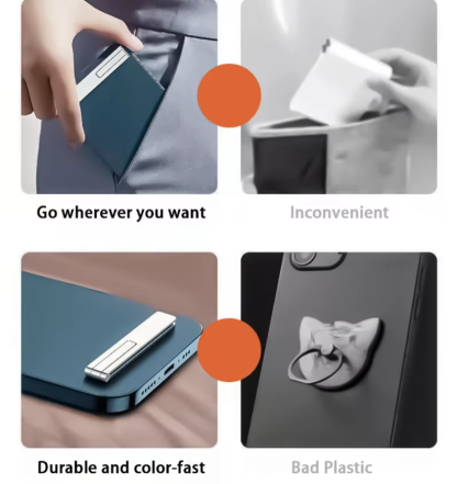 Ultra-Thin Magnetic Desktop Holder Foldable for Samsung iPhone Android Kickstand - Image 4