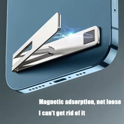 Ultra-Thin Magnetic Desktop Holder Foldable for Samsung iPhone Android Kickstand - Image 5