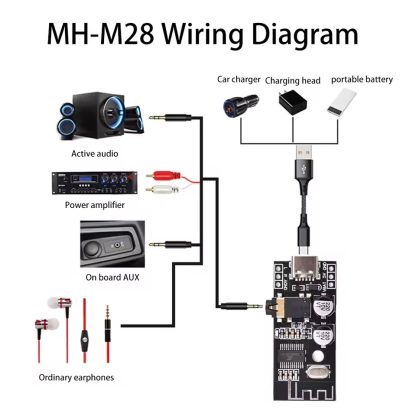 Bluetooth Audio Transfer Module M18 M28 M38 DIY Wireless 20m Range Refit     Speaker - Image 6