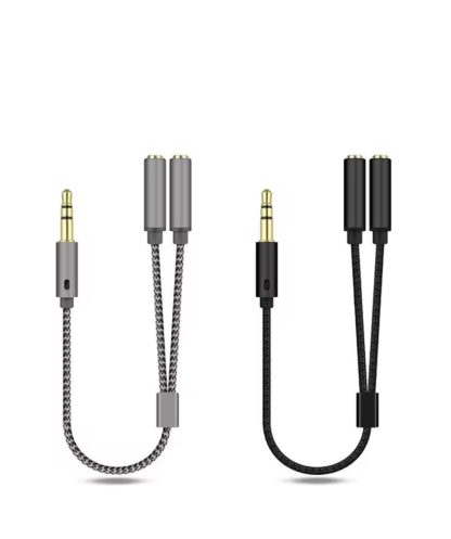 Audio Splitter Cable GOLD 3.5mm JACK Stereo Male to 2 Dual Female Y-Cable Lead