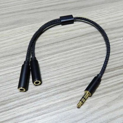 Audio Splitter Cable GOLD 3.5mm JACK Stereo Male to 2 Dual Female Y-Cable Lead - Image 6