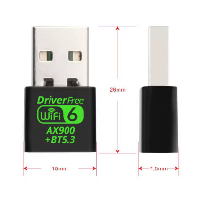 USB WiFi6 WiFi Bluetooth Adapter 900Mbps Dual Band 2.4G/5G USB Wireless Dongle - Image 3